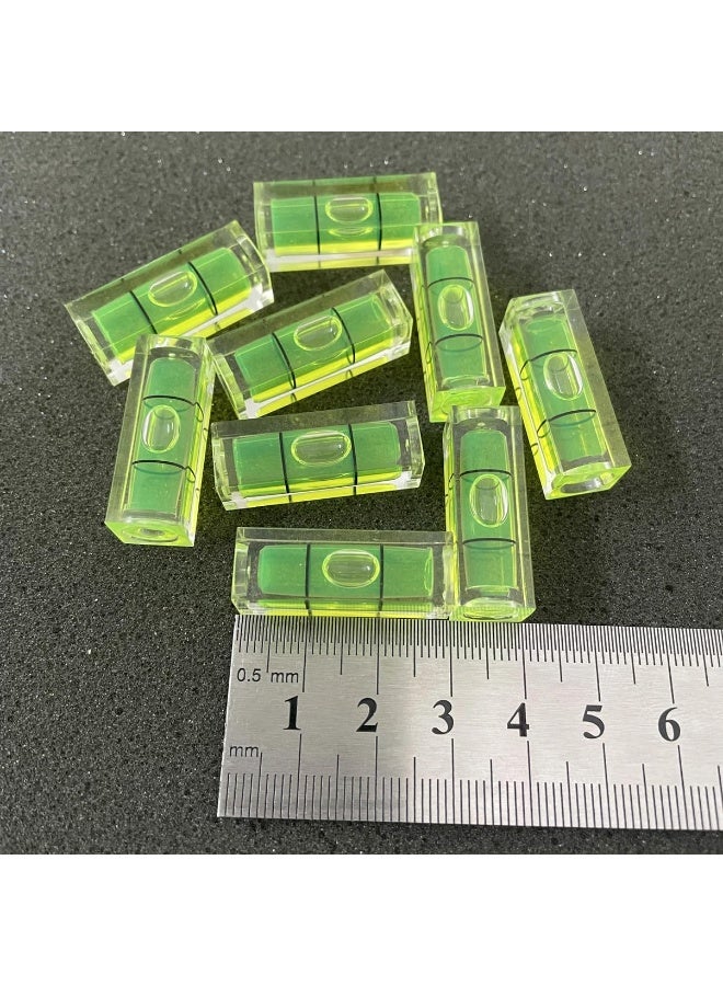 10 قطعة من مستوى الفقاعة الصغير 10×10×29 مم مستويات روحي الفقاعة المربعة الصغيرة أدوات قياس الدقة والتخطيط (10×10×29 مم، غير مغناطيسي) - Image 5